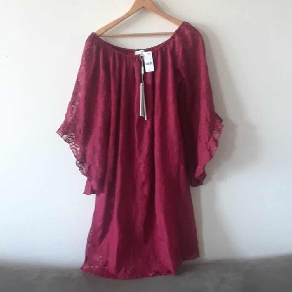 Off the shoulder shift lace dress